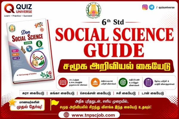 6th Std Social Science Guide PDF 2026 | Sura Guide, Ganga Guide